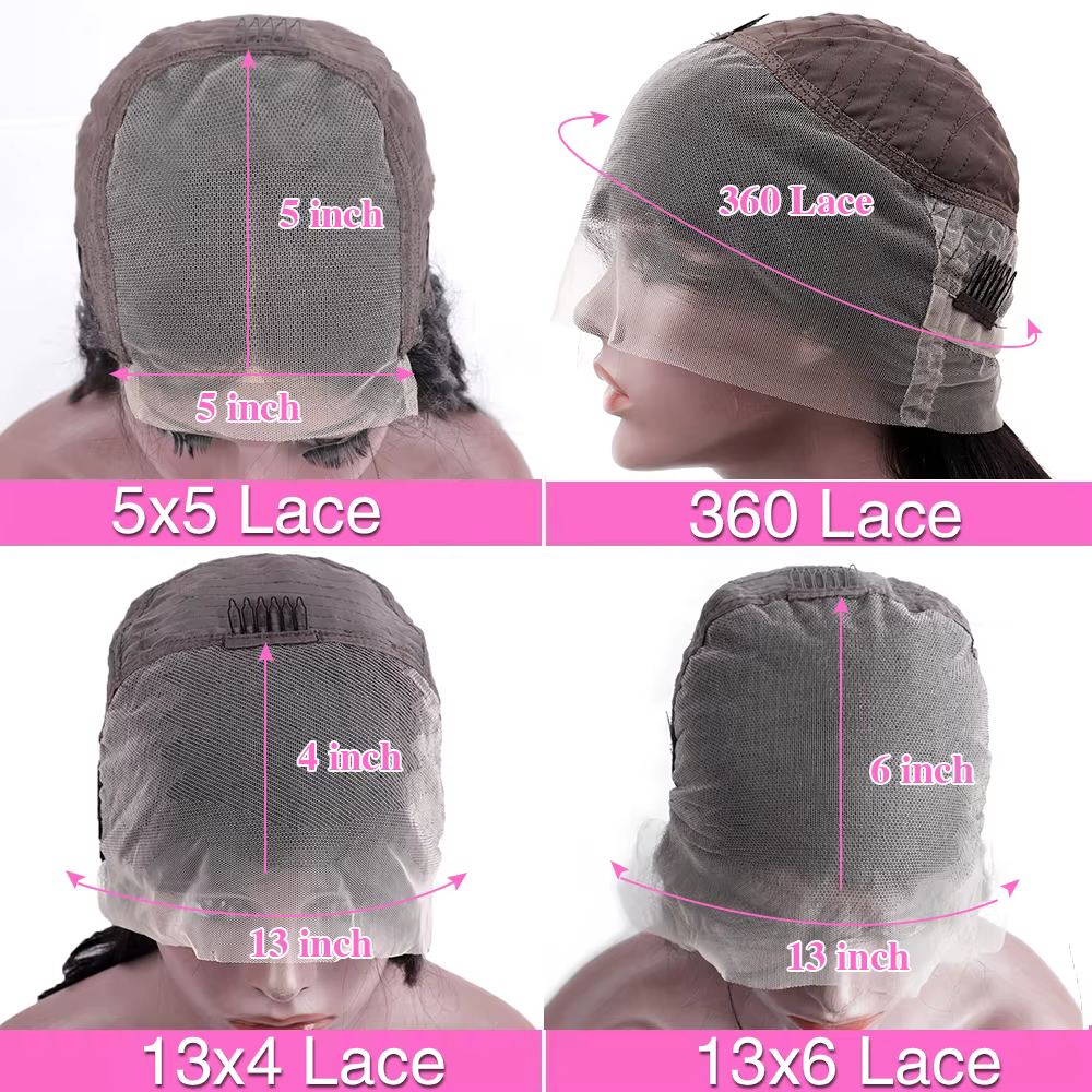 HD Transparent 13x4 13x6 vague de corps dentelle avant perruque pré plumée 360