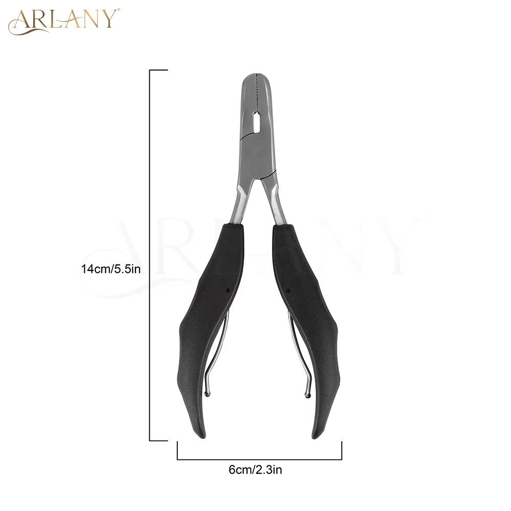 Pince pour extensions de cheveux en acier inoxydable