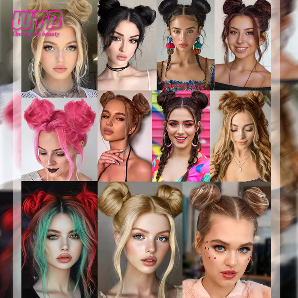 Mini chignon perruque synthétique Style de poignée avec cordon de serrage