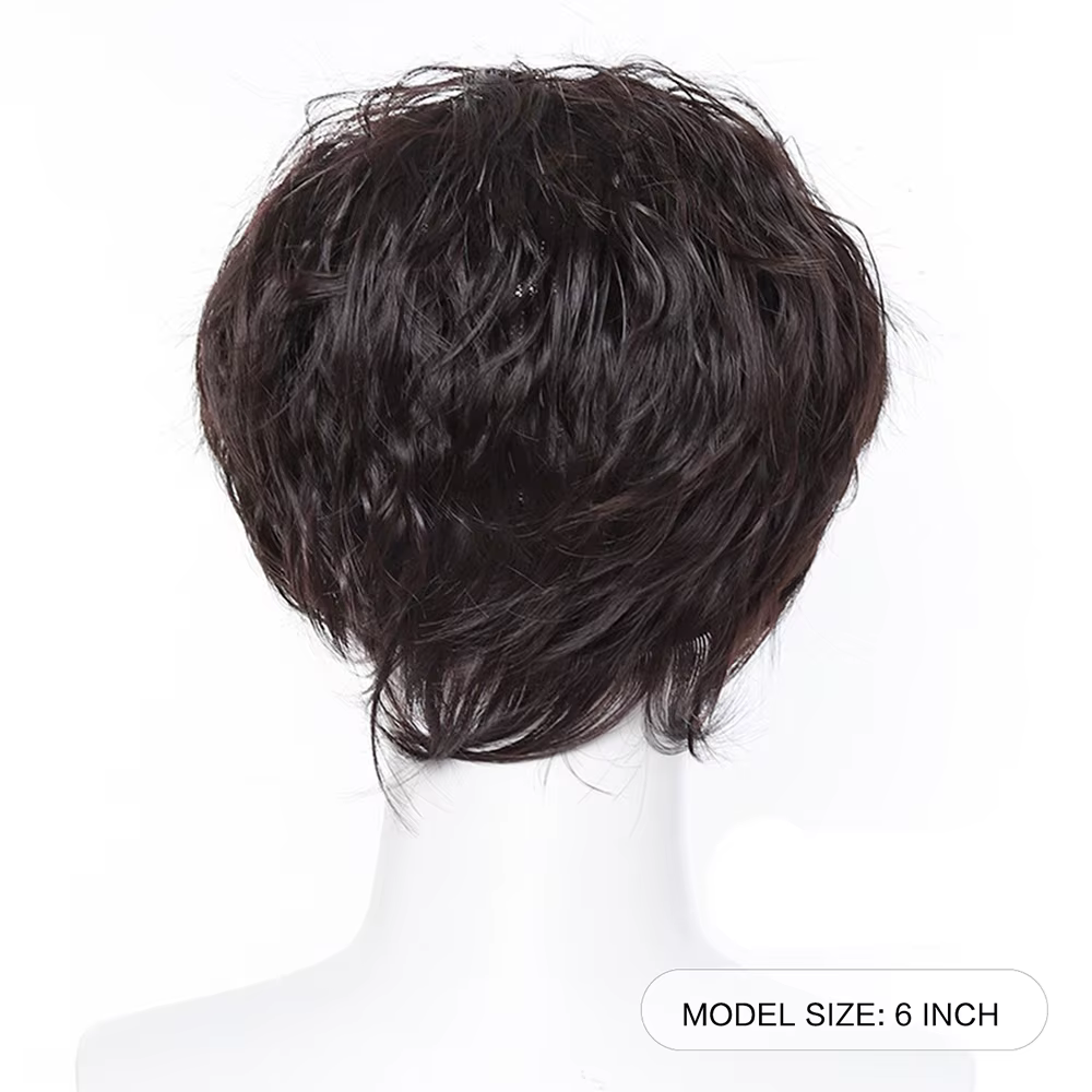  Perruque synthétique frisée crépue pour homme