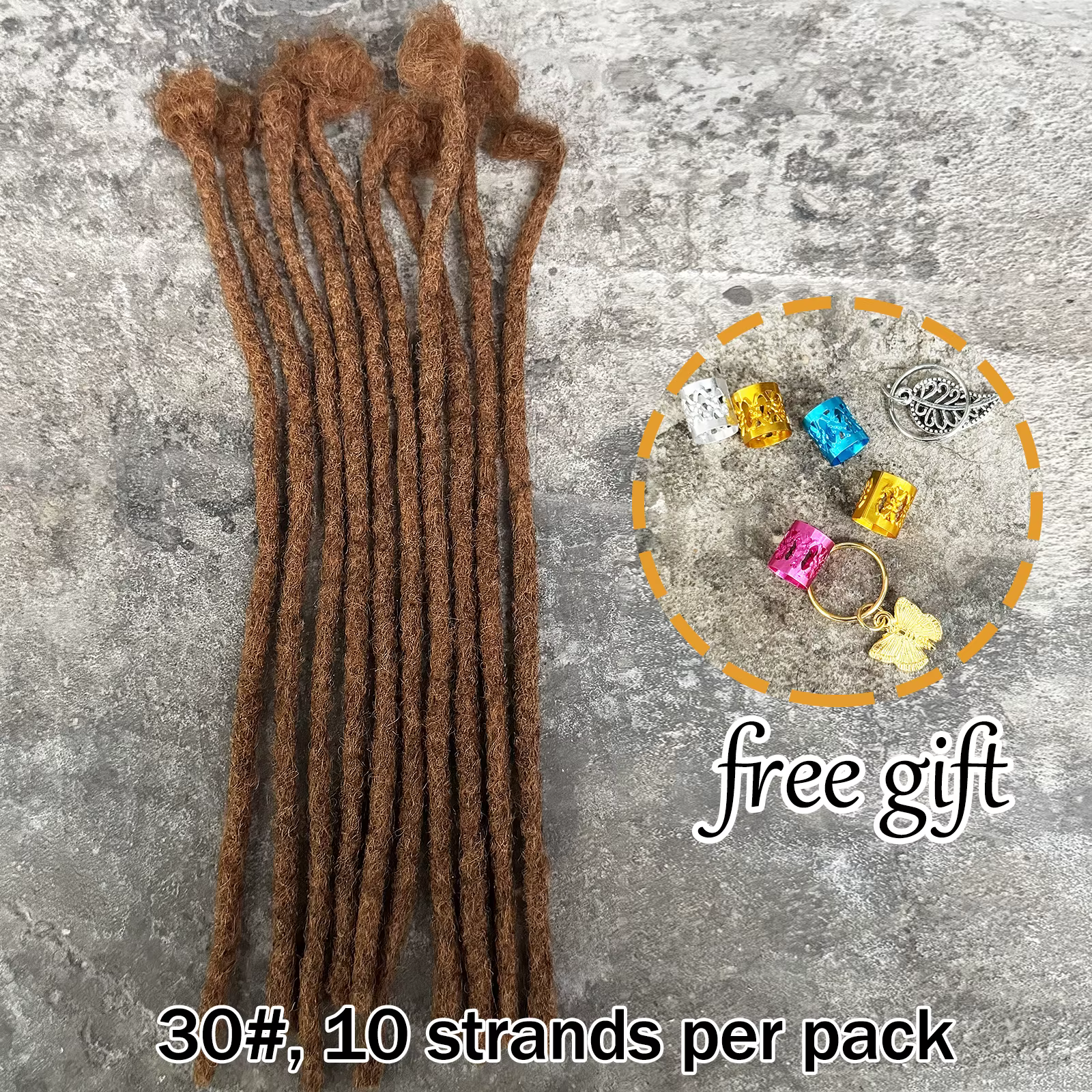Extensions de dreadlocks en cheveux humains