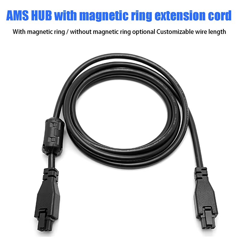 Câble d'extension AMS HUB 1M 2M 6 broches avec anneau magnétique pour imprimantes 3D Bambu Lab X1/P1