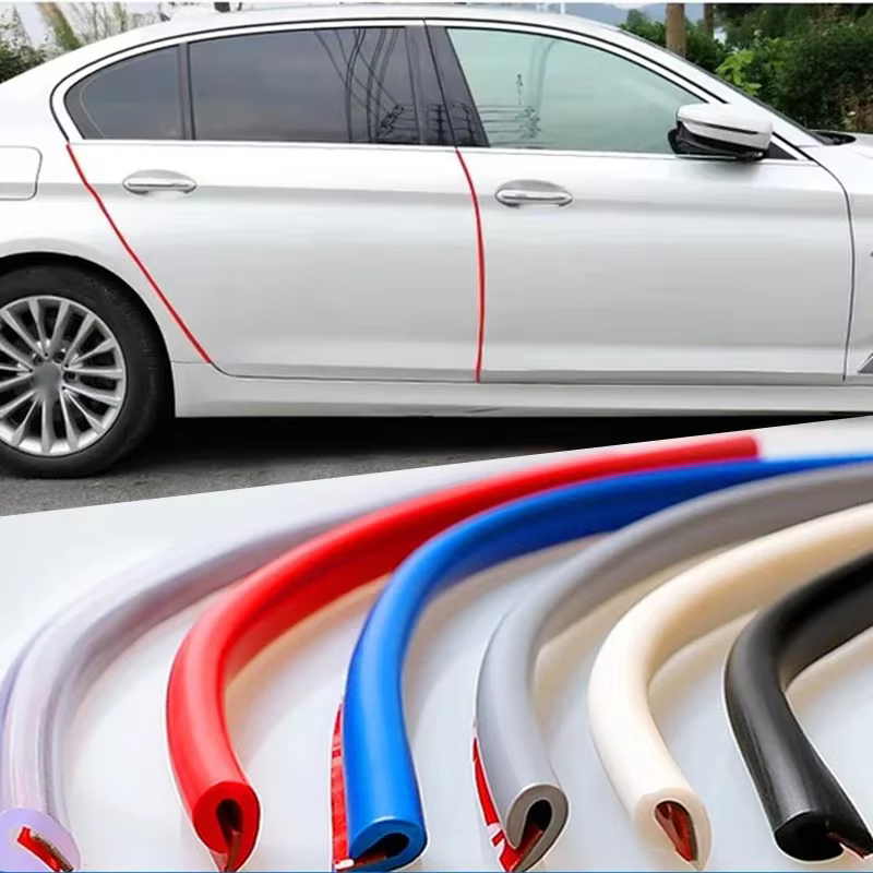 Bandes transparentes de protection contre les rayures pour bord de porte de voiture, 5M, bande d'étanchéité Anti-collision pour porte de voiture, bande transparente anti-rayures