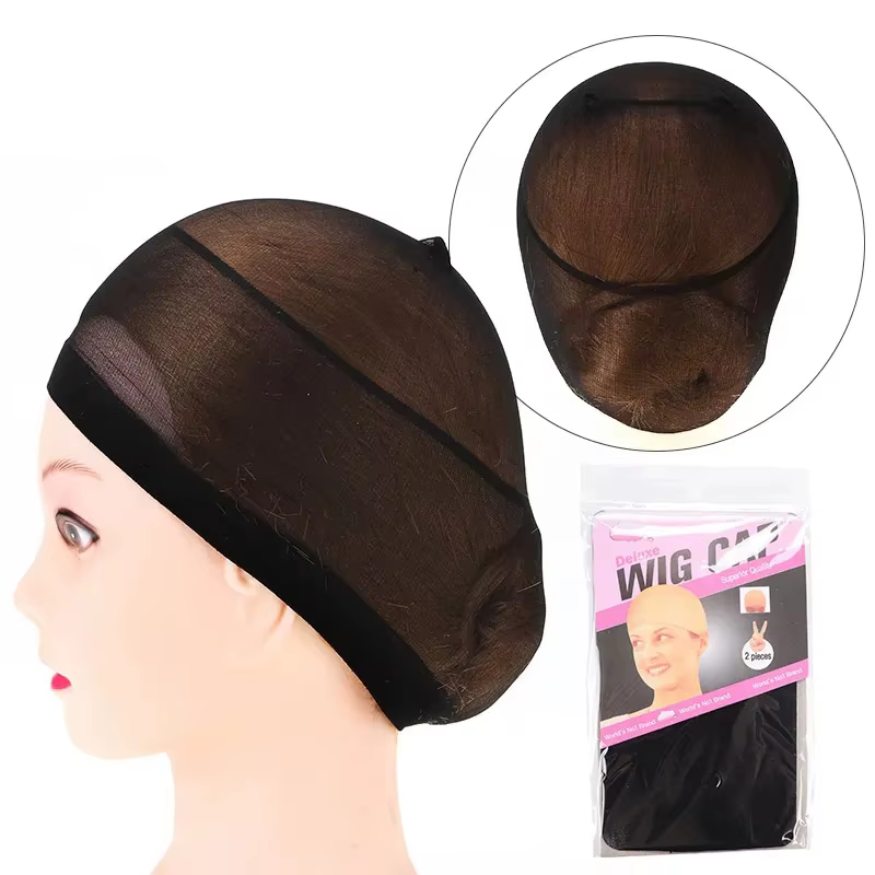 Lot de 2 bonnets de perruque en nylon extensibles, nouveaux arrivages, économiques, pour perruques