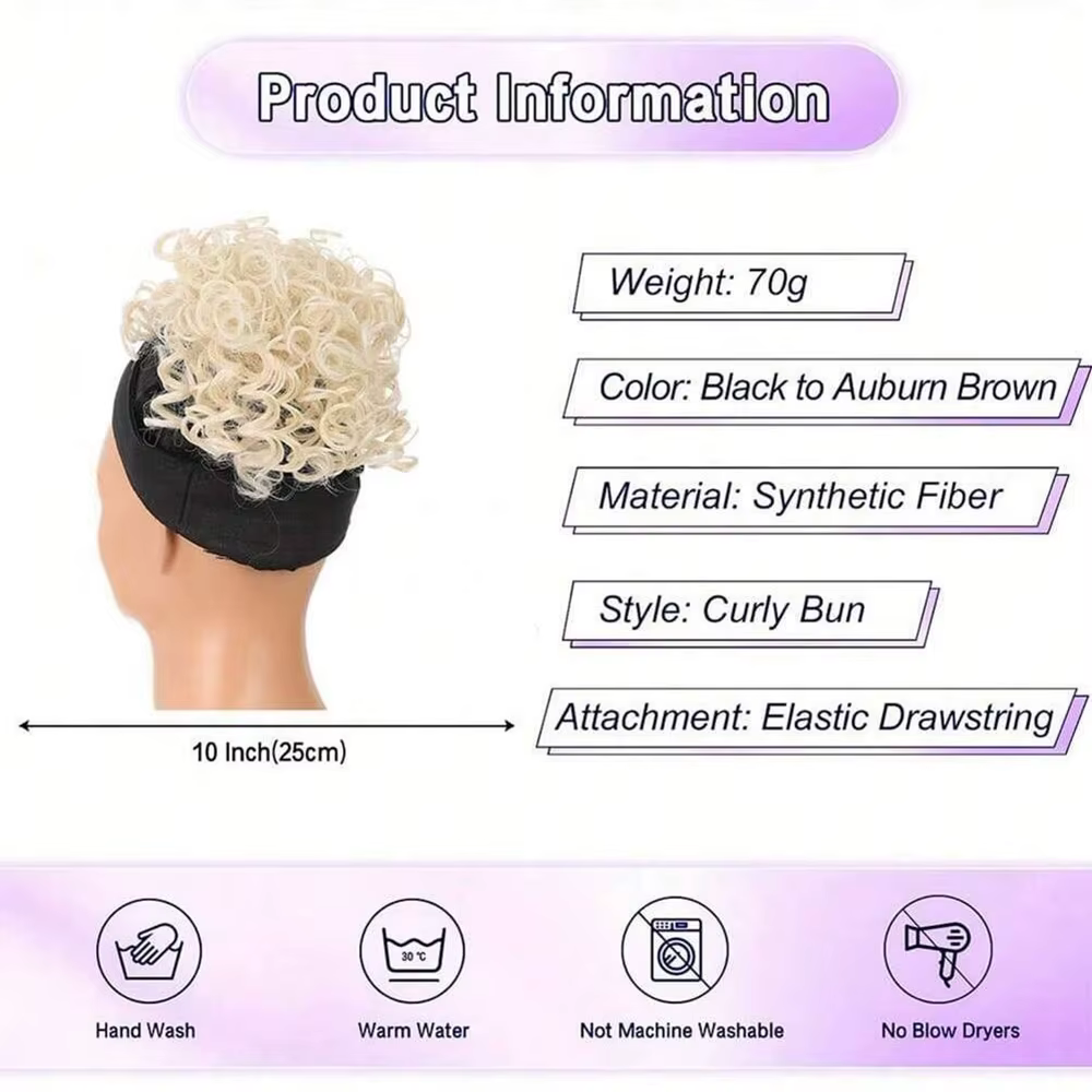 Extensions de chignon bouclé désordonné