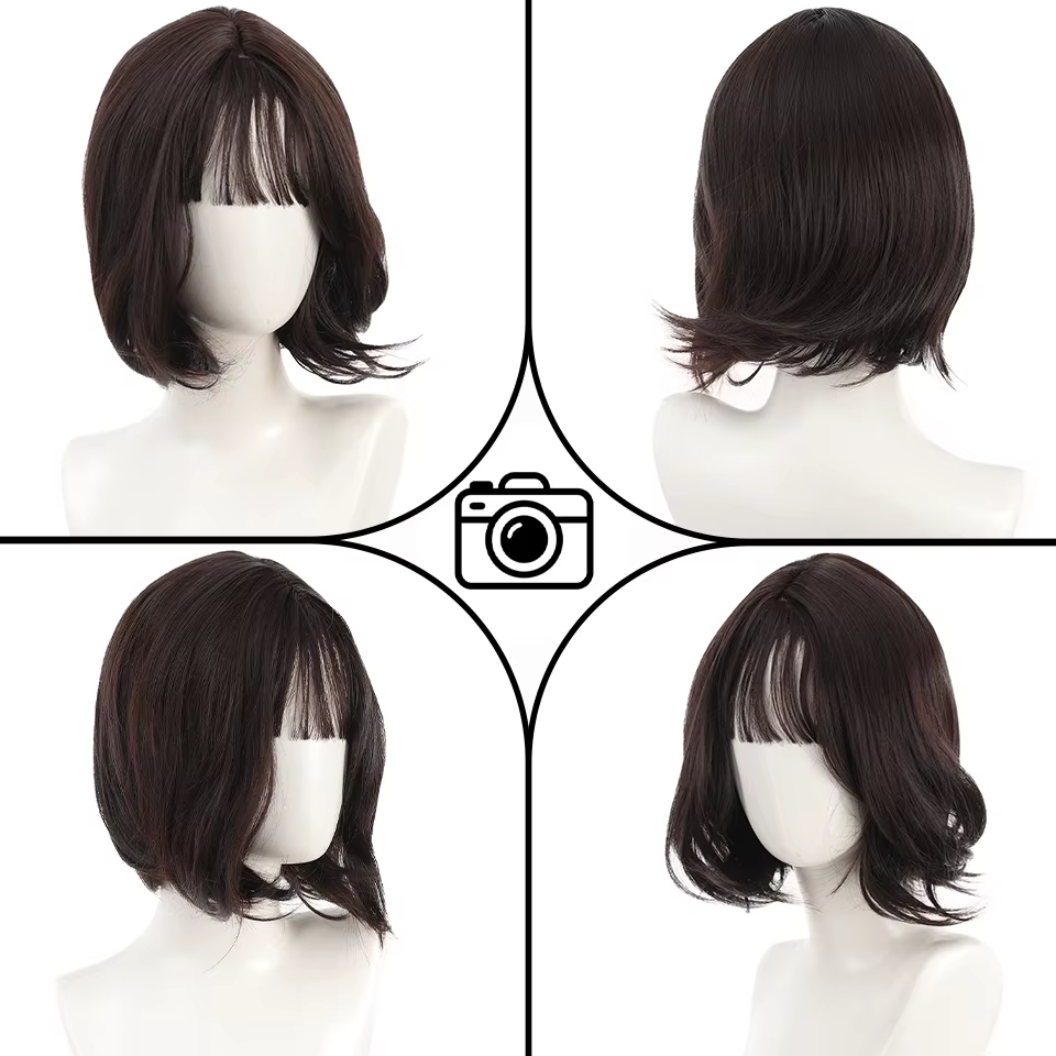 Perruque Courte Bouclée pour Femme