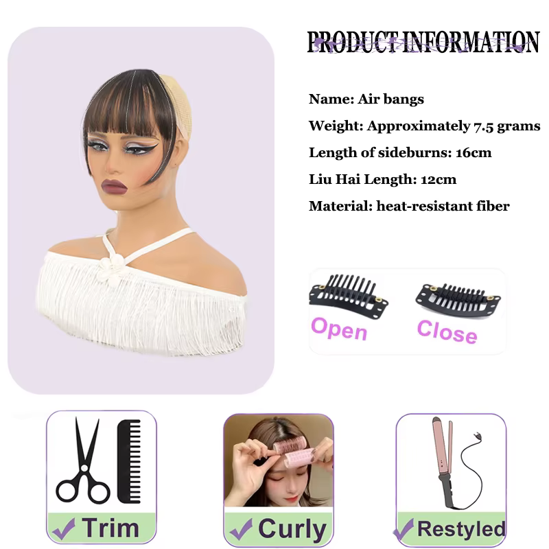 LUPU Clip Style frange coupe ajustée