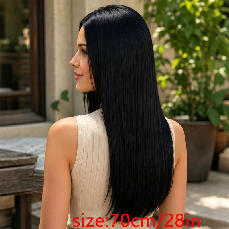 Perruque synthétique lisse pour femme