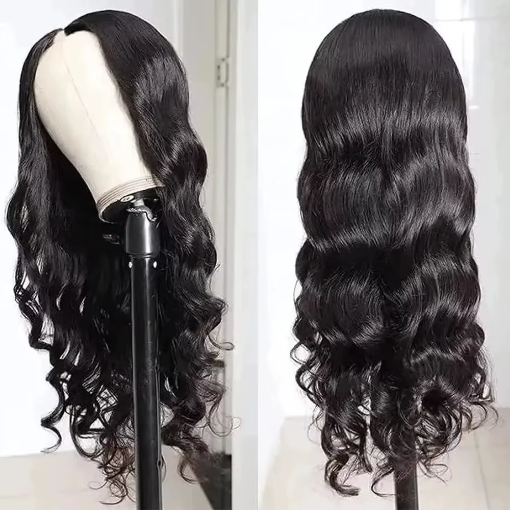 Perruque en cheveux humains U Part V Part Body Wave