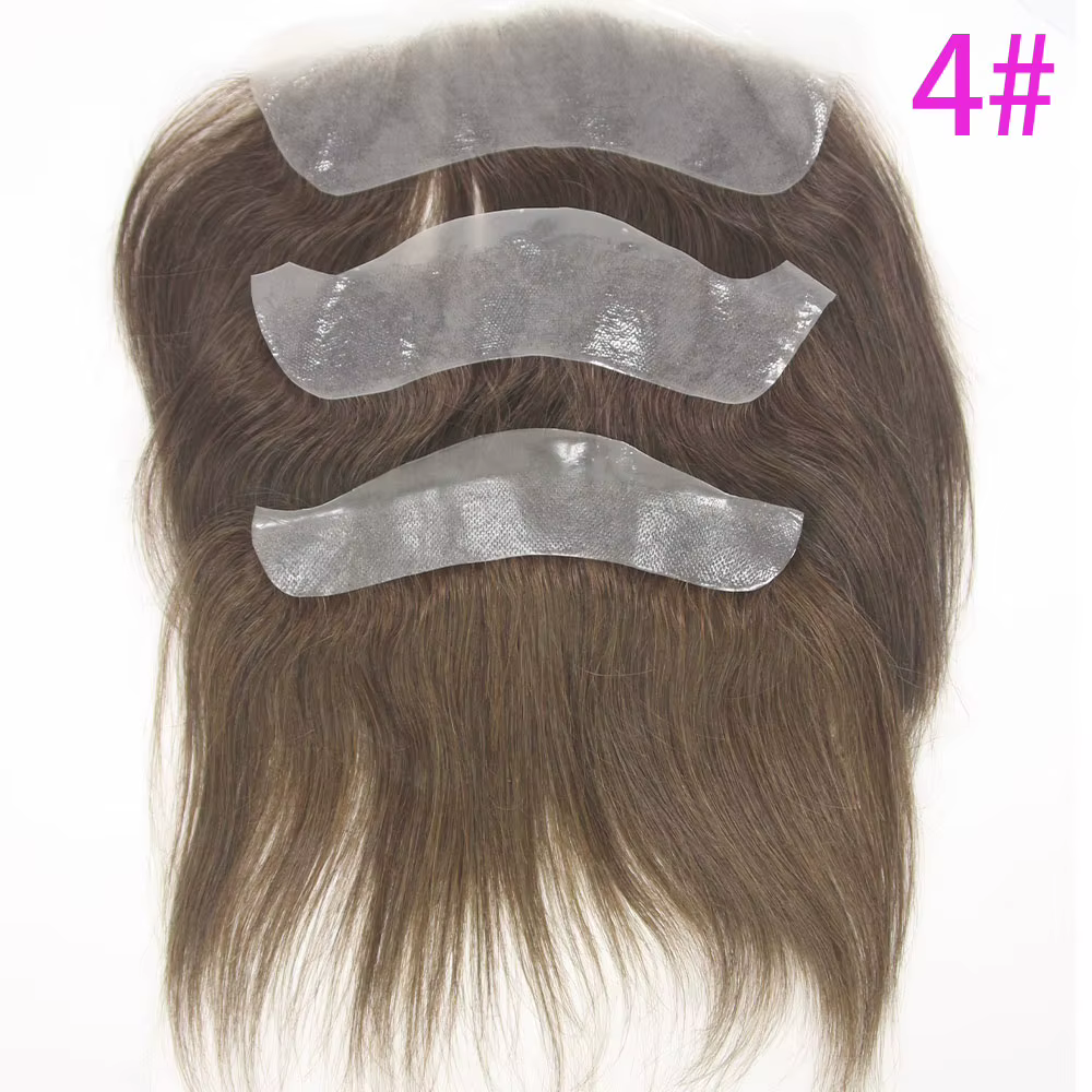 Postiche frontale pour femmes Extensions de cheveux humains front délié PU peau Toppers