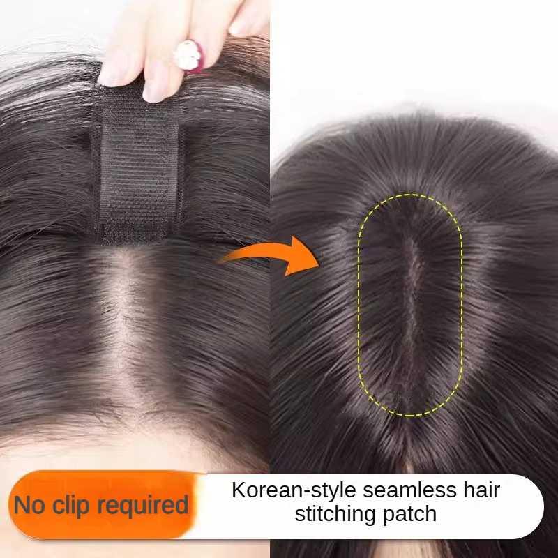 Frange de cheveux humains avec sangle à crochet et boucle