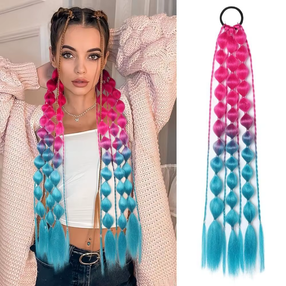 Extensions de cheveux colorées de 20 pouces