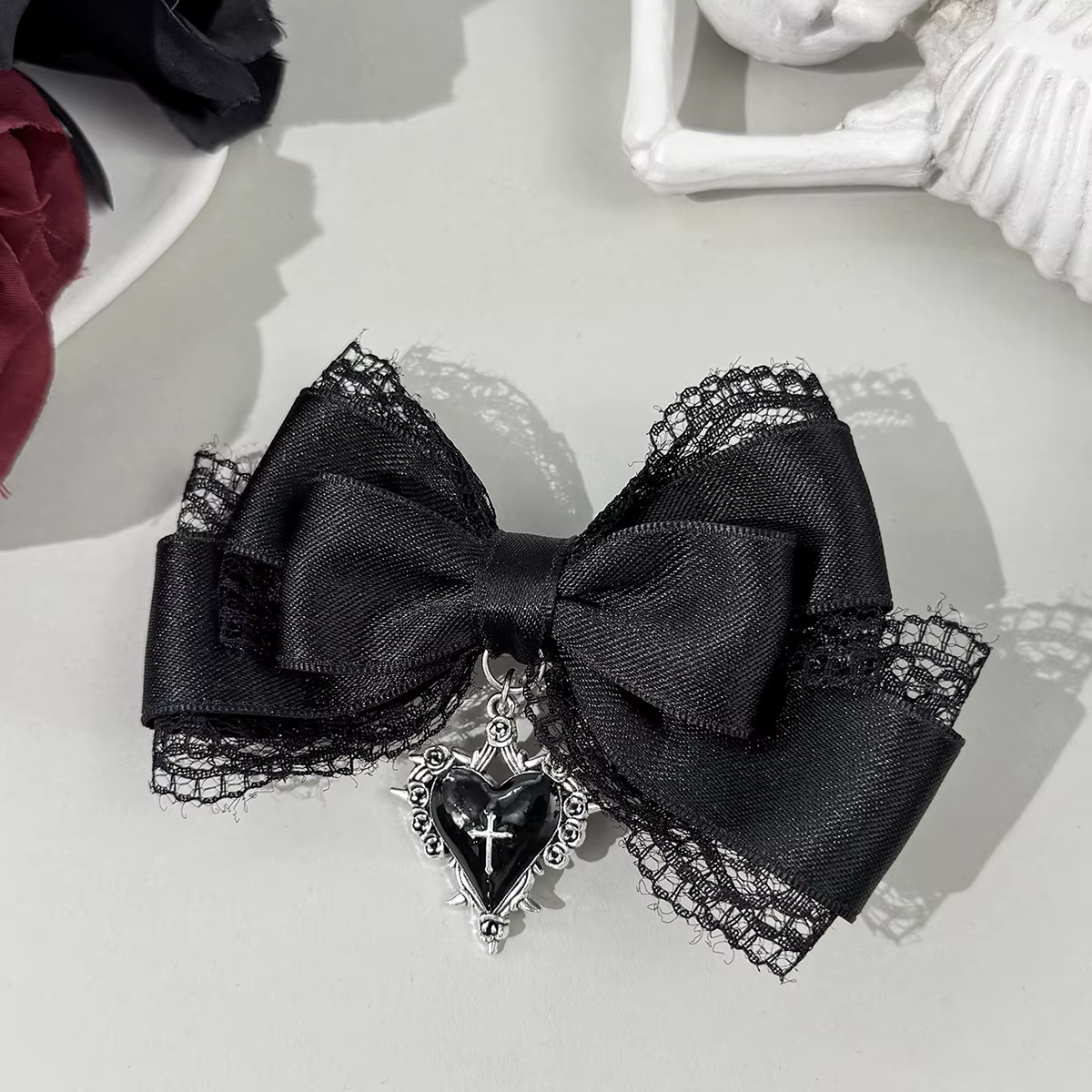 Pince à cheveux gothique Style Lolita