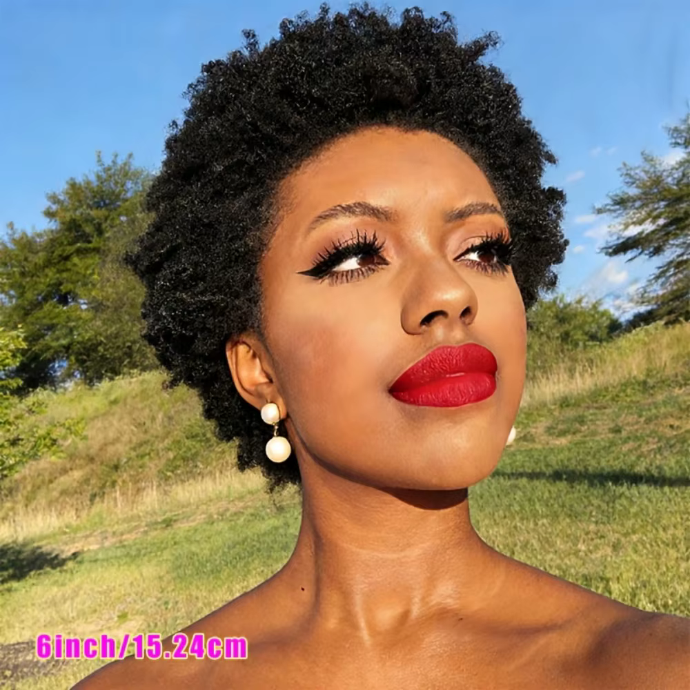Perruques afro courtes bouclées pour femmes