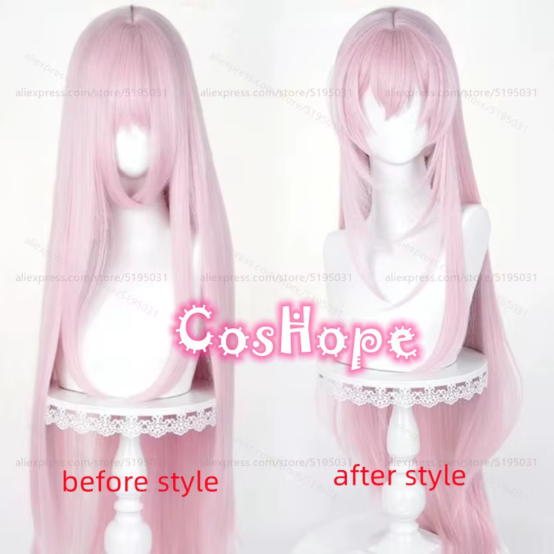Luka Cosplay perruque 100 cm longue droite rose