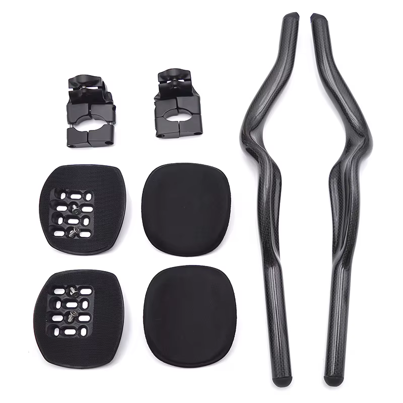 Vélo de route Triathlon temps d'essai 3K repose-vélo entièrement en carbone guidon TT 35 ° Pour extension de guidon Aero avec clip