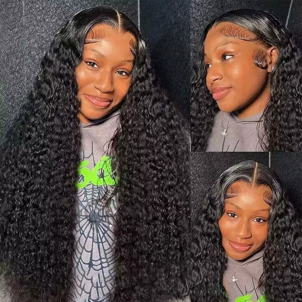 Perruque Lace Frontal Wig naturelle bouclée