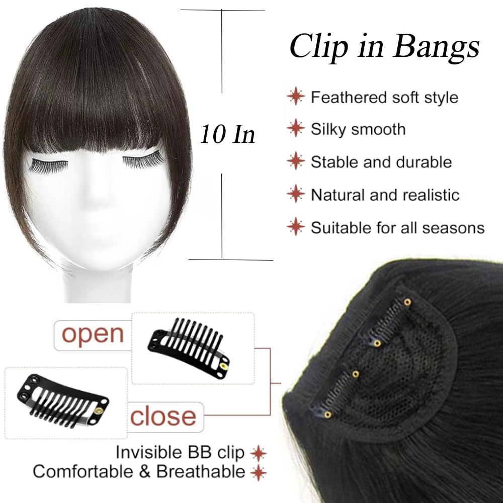 Réinitialisation in Bangs Extensions de cheveux pour femmes