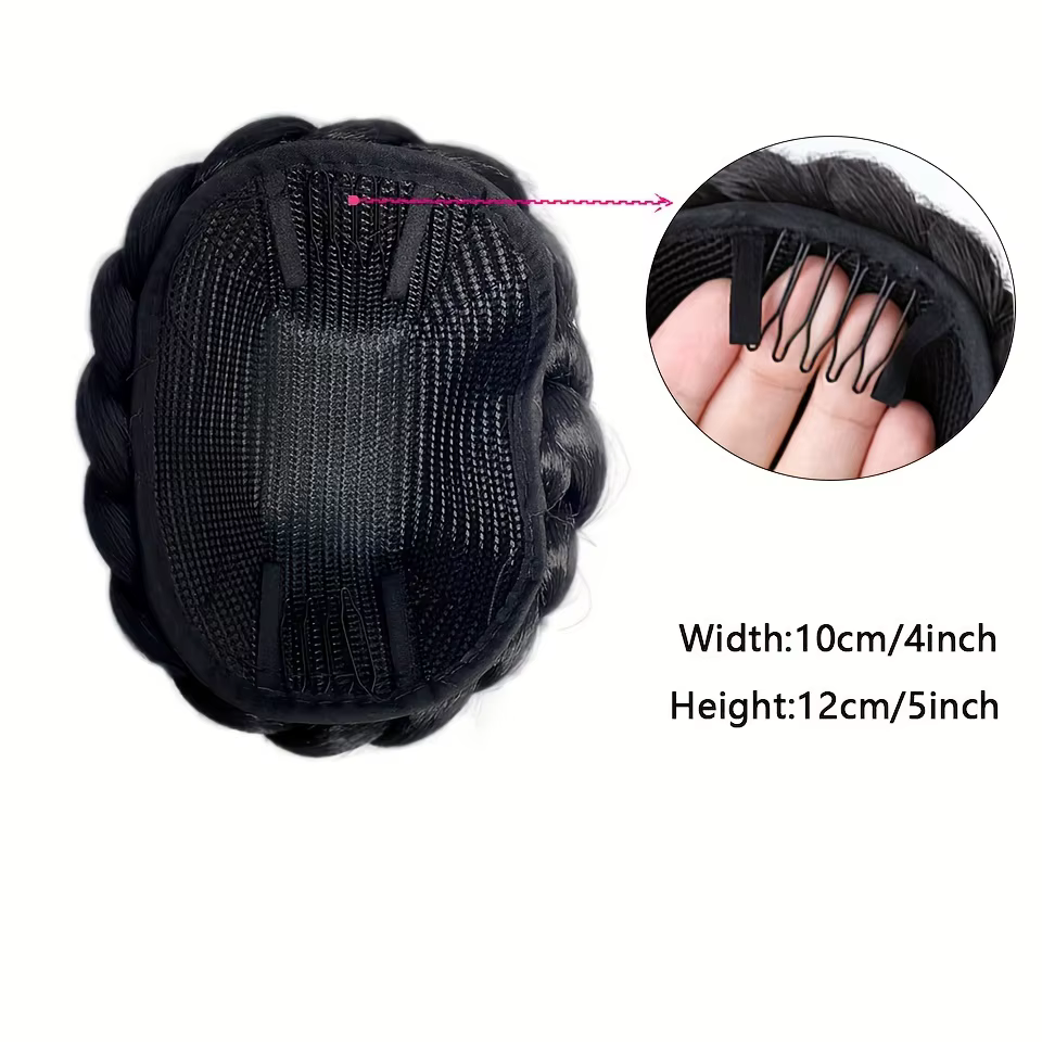 Chignon synthétique tressé