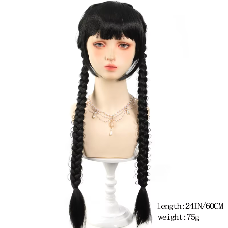 Extensions capillaires synthétiques tressées longues de 24 pouces pour femmes, accessoires capillaires en Fiber de haute température