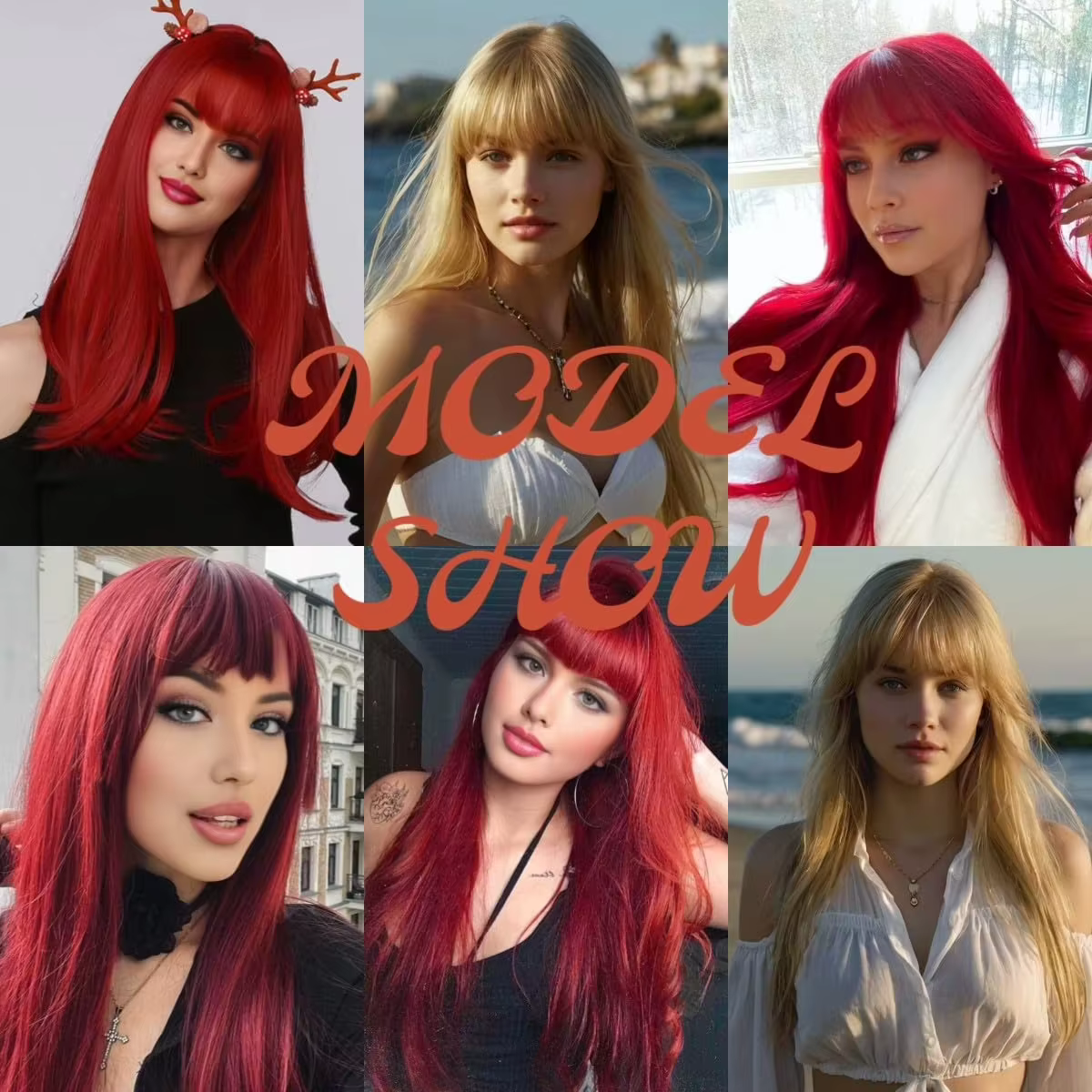 Perruque synthétique de 26 pouces avec cheveux longs et raides