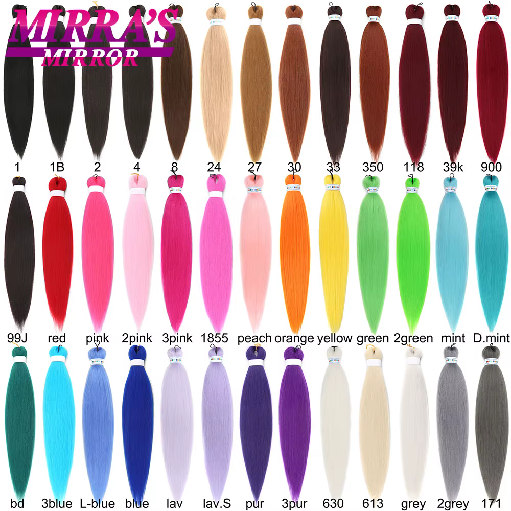 Extensions de cheveux synthétiques Yaki souples pré-étirées