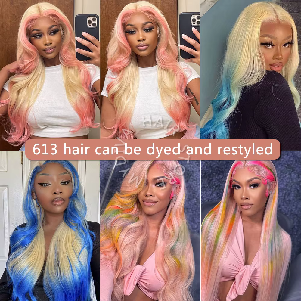 Extensions de cheveux humains Remy blonds 613 lisses