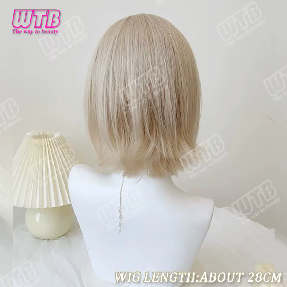 WTB Perruque synthétique beige style Lolita