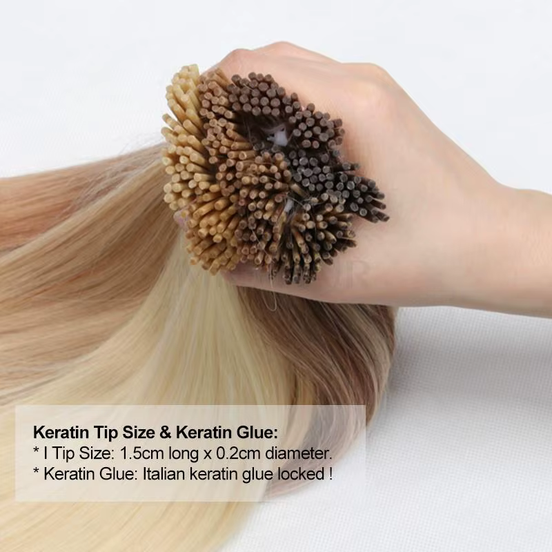 Je pointe les extensions de cheveux Vrais
