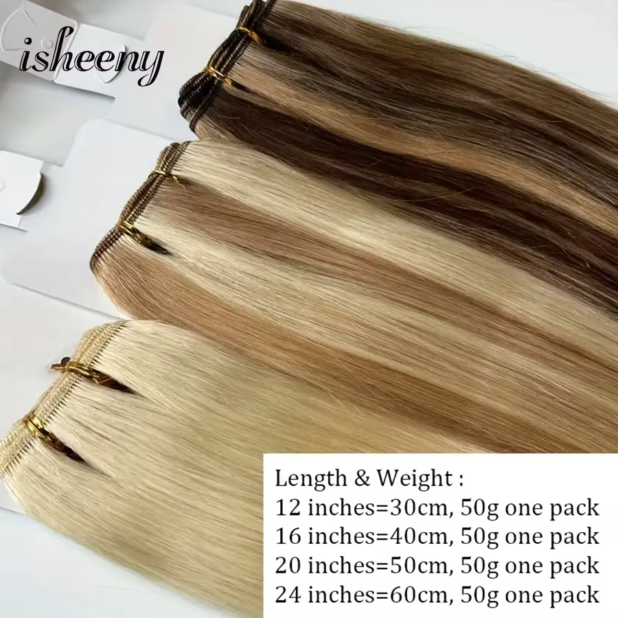 Extensions de cheveux humains blonds méchés