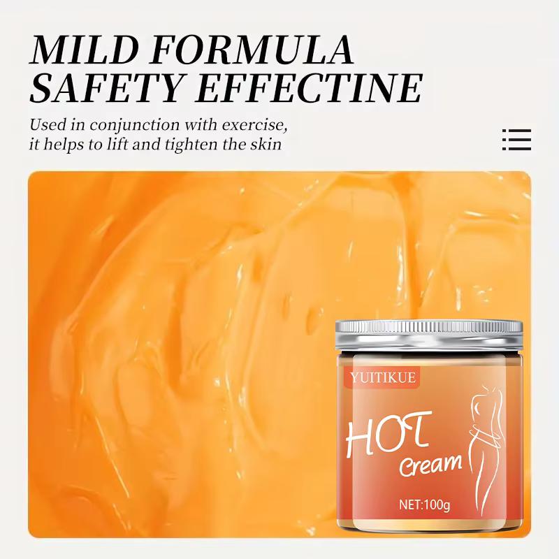 Crème raffermissante chaude 100g - partenaire d'entraînement, resserre la poitrine/bras/abdomen, hydrate et augmente la confiance, formule douce