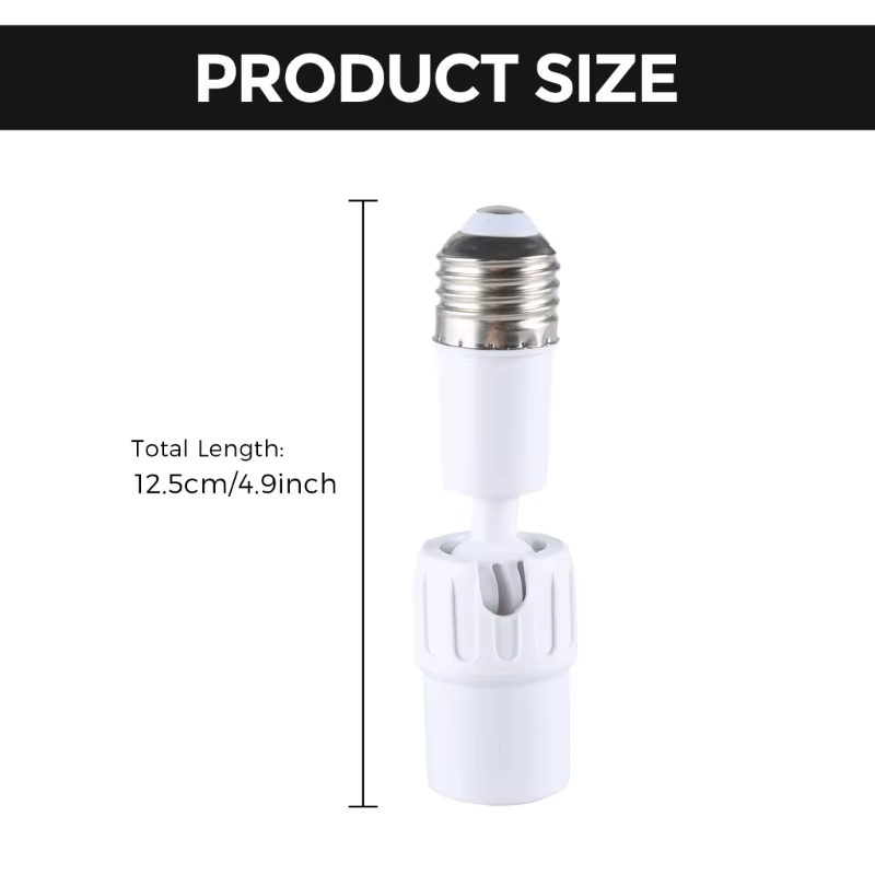 Adaptateur d'extension de douille E27 à E27, Extension Flexible, convertisseur réglable pour lampe encastrée LED