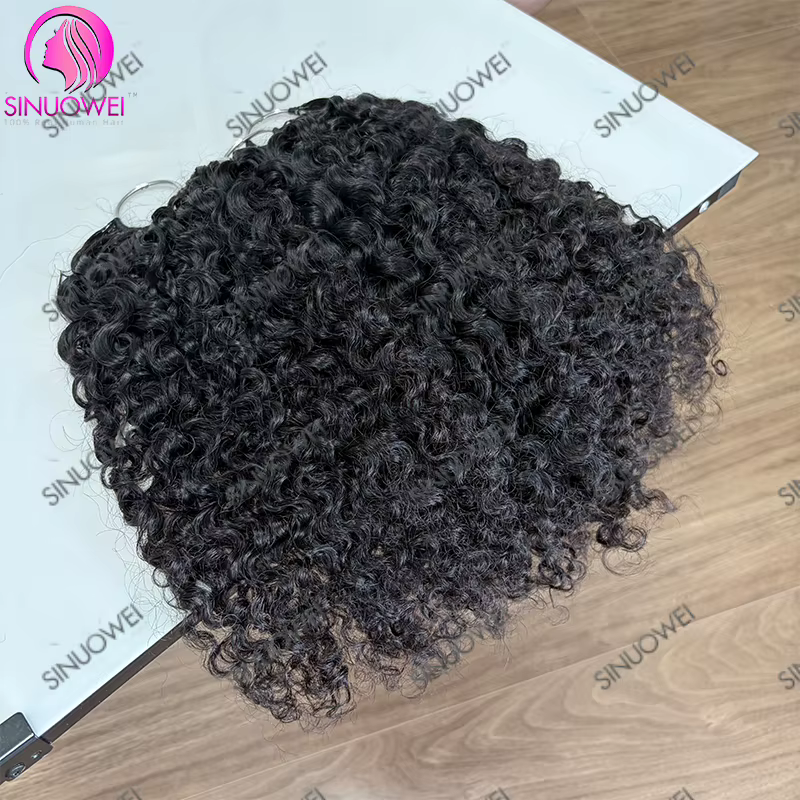 Prix de gros Cheveux humains naturels noirs ondulés birmans bruts