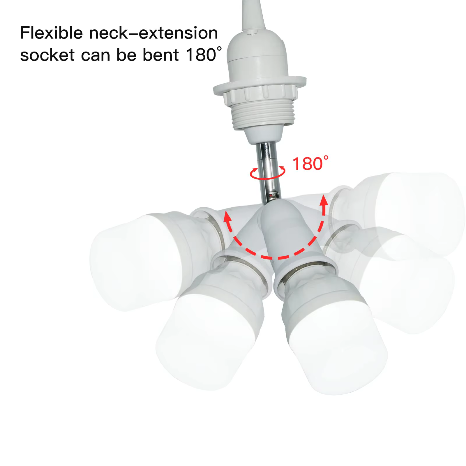 Adaptateur d'extension de prise, extension réglable, support élastique, convertisseur de prise convaincu, 5.5 pouces, 11.5 cm, 2 pièces