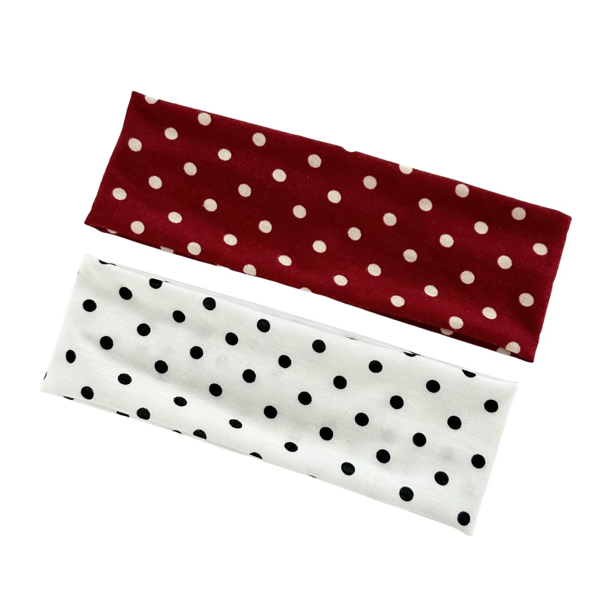 Y2K – bandeau extensible rétro à pois pour femmes et filles