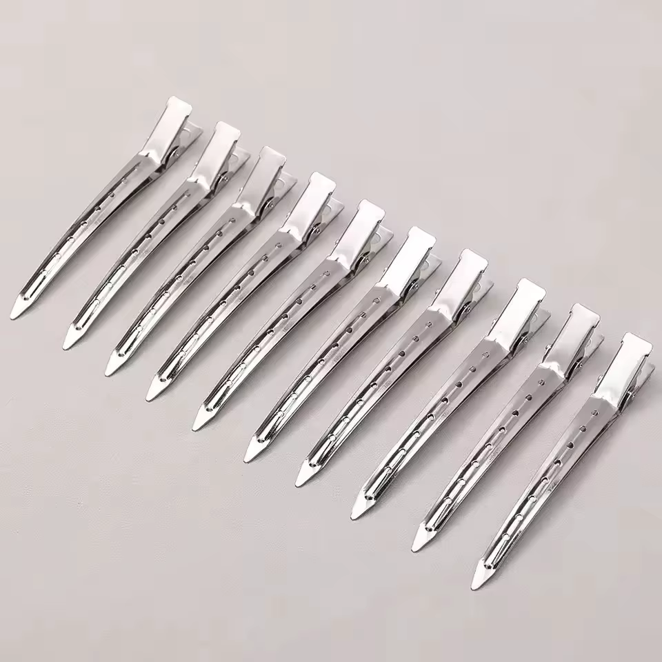 Pinces de coiffure en acier pour femme, pinces de sectionnement pour barbier, outils de coiffage pour coupe de cheveux, épingles à cheveux pour volume à la racine