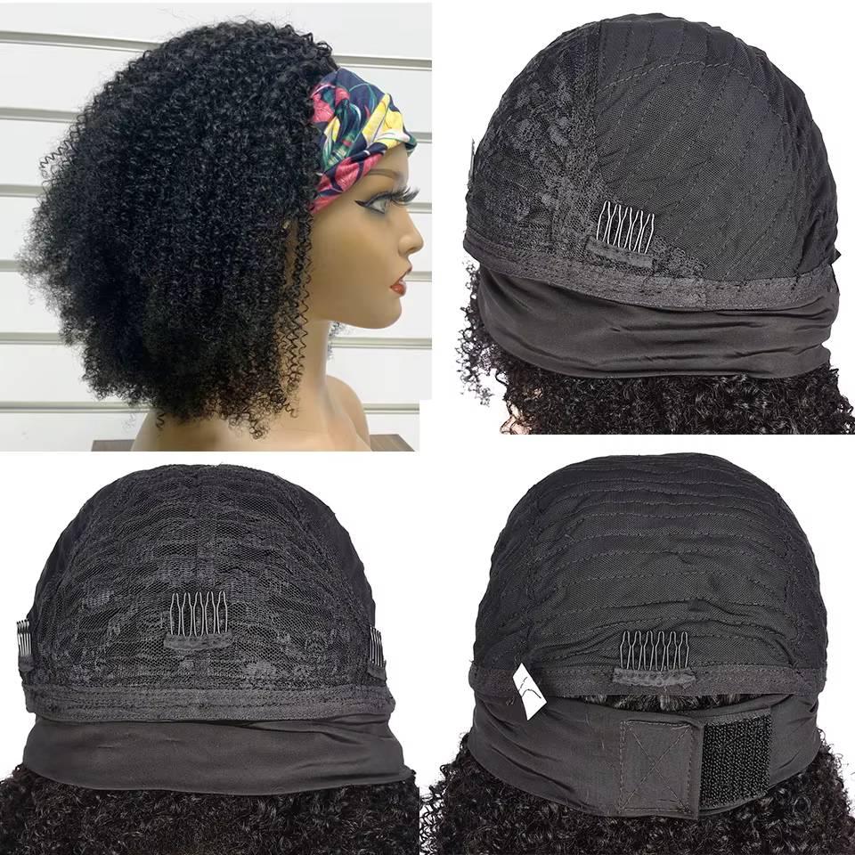 HairUGo-Perruques de cheveux humains bouclés crépus pour femmes