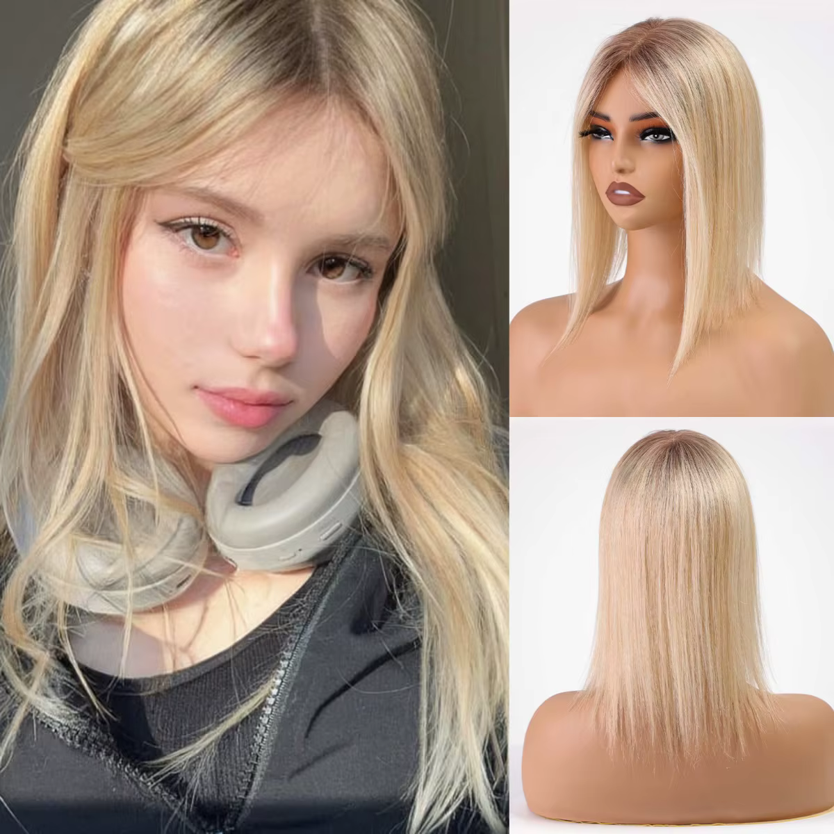 100% Remy cheveux humains Toppers Lase Base Clips dans