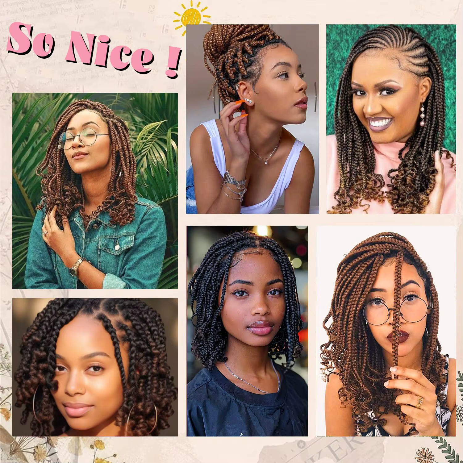 Boîte synthétique tresses Crochet cheveux pour femmes noires avec extrémités bouclées pré-bouclées doux 3X
