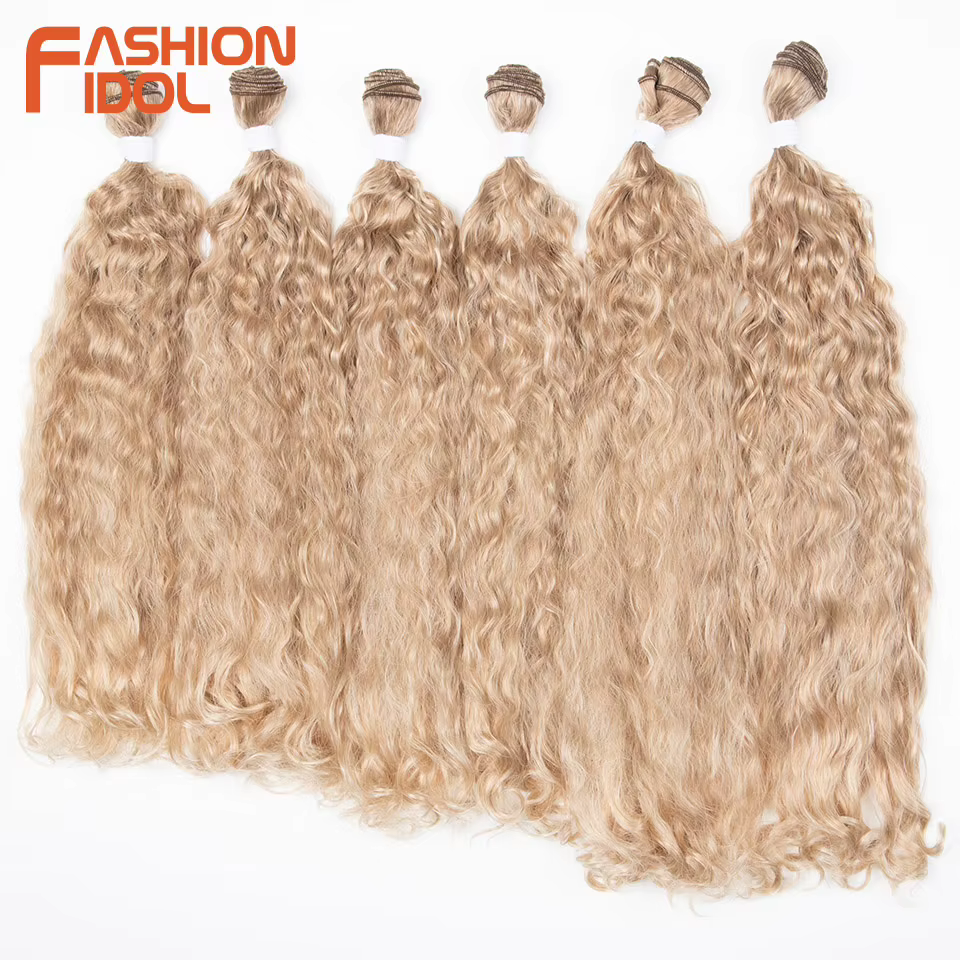 FASHION IDOL Extensions de cheveux synthétiques bouclés résistantes à la chaleur