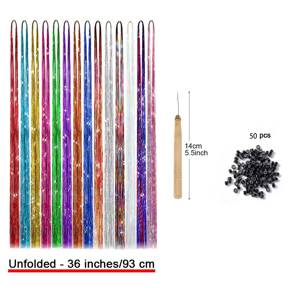 Tinsel-Extension de Cheveux Synthétiques au Crochet de 36 Pouces