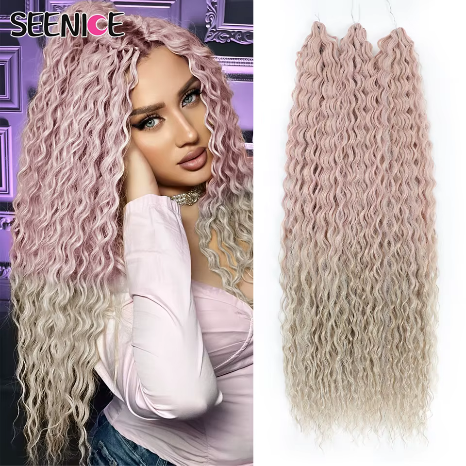 Ariel Curl tressage Extension de cheveux 22 30 pouces vague d'eau torsion Crochet