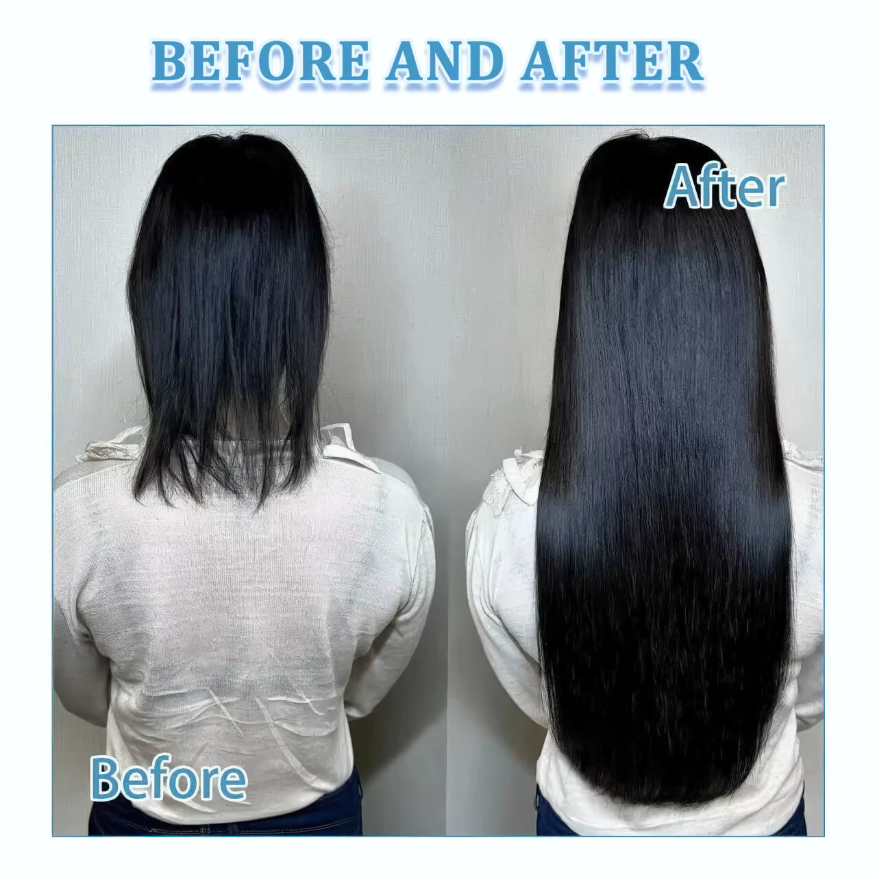 Extensions de cheveux humains lisses à bandes adhésives