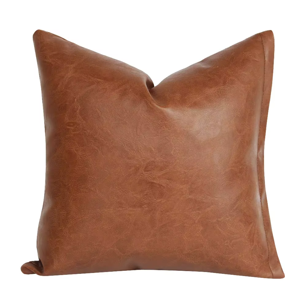 Juste de coussin en similicuir de luxe, taie d'oreiller décorative, moderne, canapé, salon, ferme, nouveau