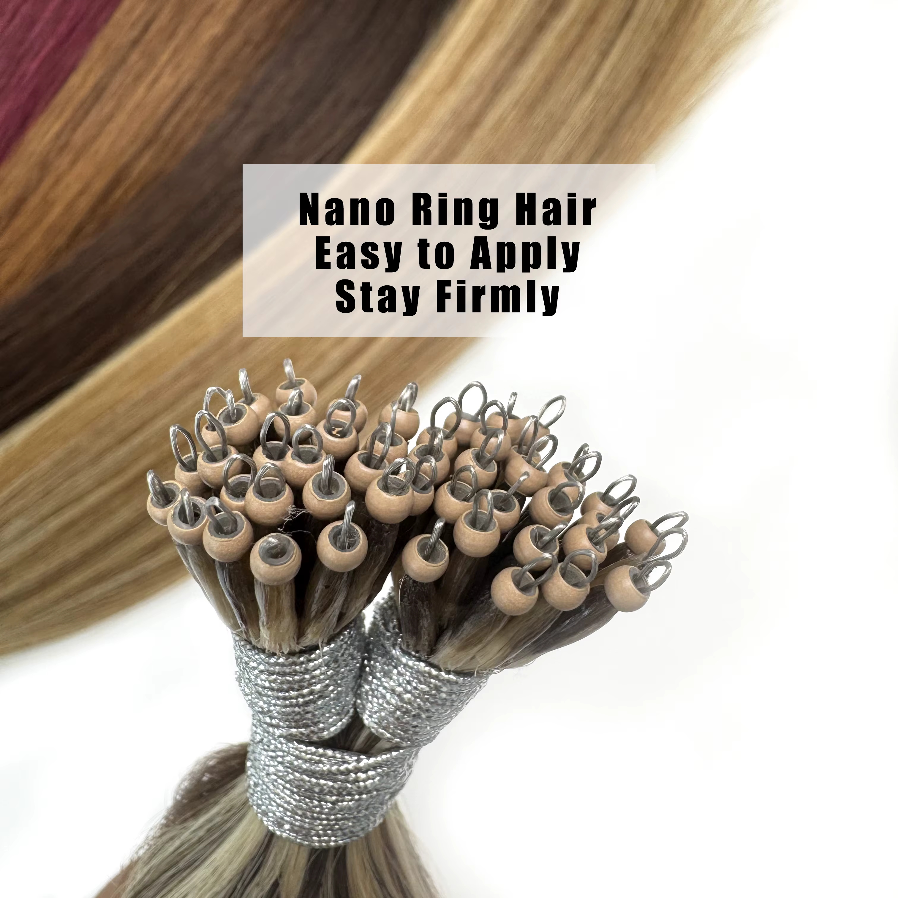 1 g/s 100 brins vrais cheveux humains Nano anneau Extensions