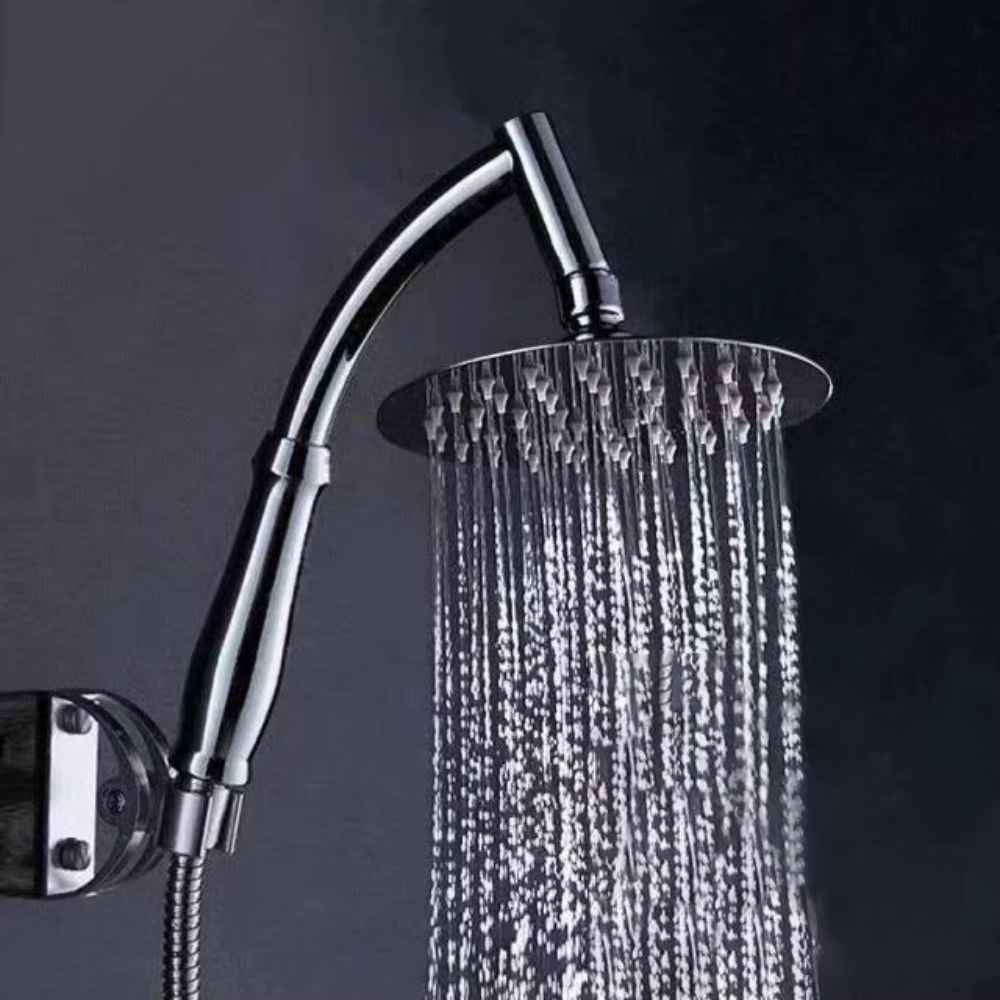 Pommeau de douche carré en acier inoxydable haute pression, extension de douche à effet pluie, grande extension de douche incurvée