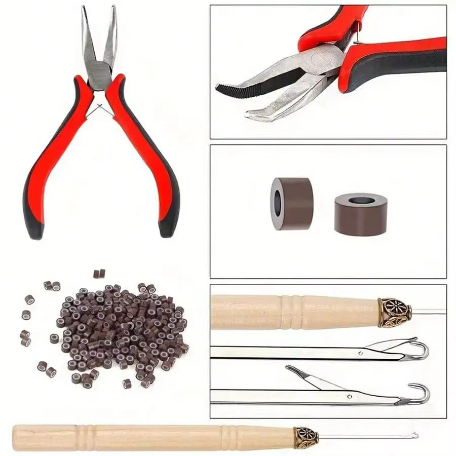 Kit de brins de guirlandes de cheveux brillants