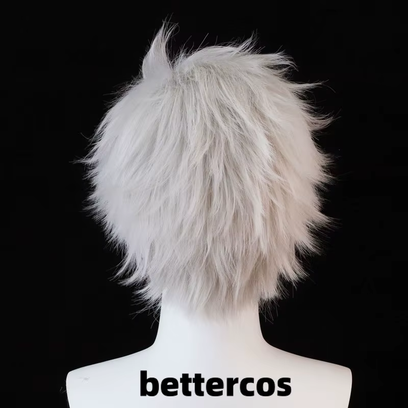 Perruque Synthétique Courte avec Bonnet pour ixd'Halloween