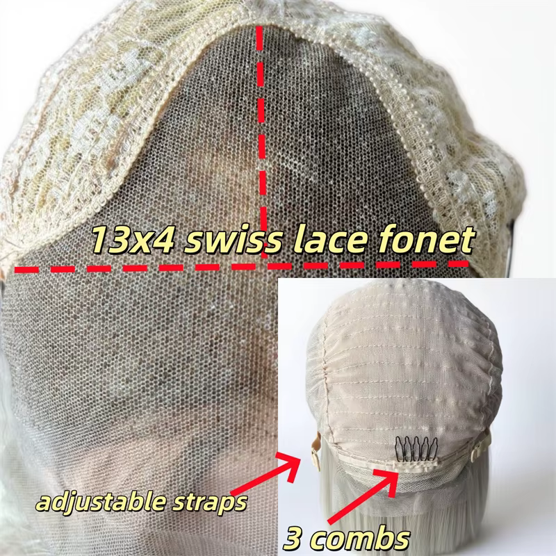 Perruque Lace Front Wig synthétique HD ombrée