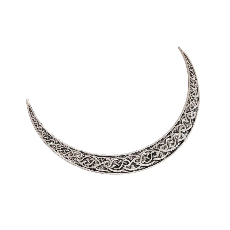 Épingle à cheveux rétro Viking en forme de lune celtique